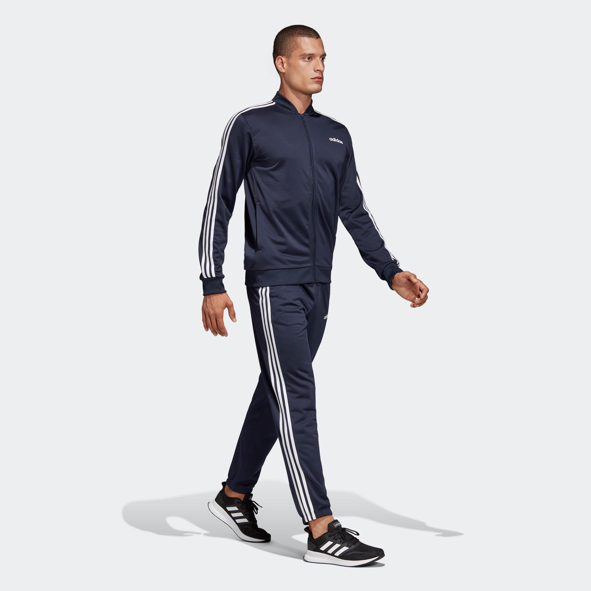 Trainingspak fitness cardiotraining voor heren Adidas marineblauw Trainingspak fitness cardiotraining voor heren Adidas marineblauw